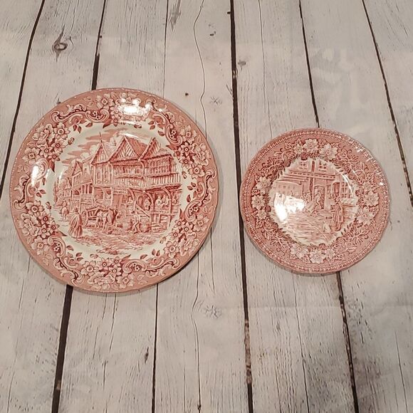 Royal Tudor Ware Ironstone coaching taverns plate set - Picture 1 of 5